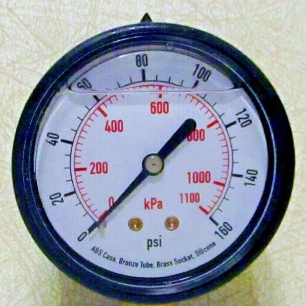 NEW in Box GRAINGER Pressure Gauge Liquid Filled 2.5 Inch Model 4FLC5 PSI 0-160